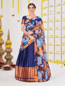 SHOPGARB Semi-Stitched Banarasi Silk Lehenga & Unstitched Blouse With Dupatta