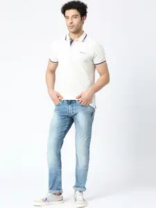 Pepe Jeans Men Mid-Rise Slim Fit Heavy Fade Stretchable Jeans