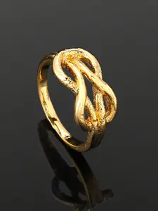 Estele Gold Plated Infinity Knot Finger Ring