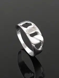 Estele Rhodium-Plated Cut-Out Slip-On Finger Ring