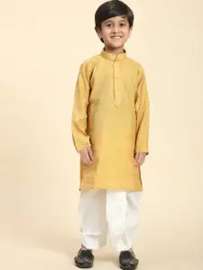 Pro-Ethic STYLE DEVELOPER Boys Self Designed Regular Kurta With Dhoti Pants