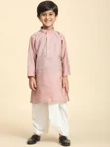 Pro-Ethic STYLE DEVELOPER Boys Ethnic Motifs Woven Design Kurta With Dhoti Pants