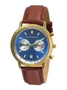 GIORDANO Men Leather Straps Analogue Multi Function Watch GZ-50089-02