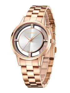 GIORDANO Women Dial & Stainless Steel Bracelet Style Straps Analogue Watch GZ-60078-22