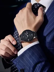 GIORDANO Men Embellished Dial & Bracelet Style Straps Analogue Watch GZ-50102-33