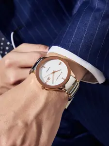 GIORDANO Men Embellished Dial & Bracelet Style Straps Analogue Watch GZ-50102-11