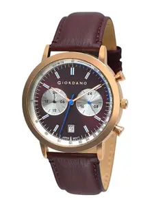 GIORDANO Men Leather Straps Analogue Watch GZ-50089-03