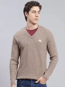 Monte Carlo Self Design Cable Knit Woollen Pullover