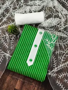 APNISHA Striped Unstitched Dress Material