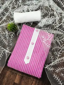 APNISHA Striped Printed Unstitched Dress Material