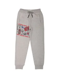 Pepe Jeans Boys Graphic Printed Mid Rise Joggers