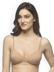 Amante Solid Padded Wirefree Carefree Casuals T-Shirt Bra BRA10216