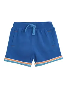 MINI KLUB Boys Blue Solid Regular Fit Regular Shorts