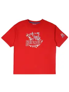 Pepe Jeans Boys Graphic Printed Pure Cotton Oversized T-shirt