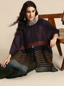 Sangria Women Printed Flared Sleeves Jacquard Kaftan Kurta