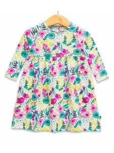 JusCubs Infants-Girls Floral Printed A-Line Dress
