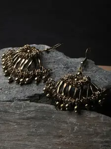 XPNSV Gold-Plated Contemporary Drop Earrings