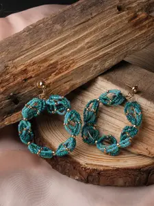 XPNSV Beaded Circular Drop Earrings