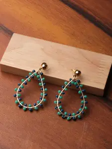 XPNSV Beaded Contemporary Drop Earrings
