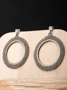 XPNSV Beaded Contemporary Drop Earrings