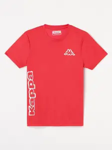 Kappa Boys Typography Printed Pure Cotton T-shirt