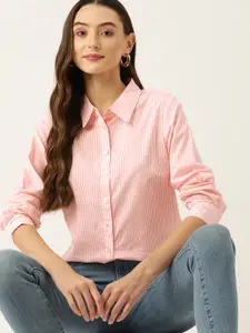 DressBerry Women Original Pinstripes Cotton Casual Shirt
