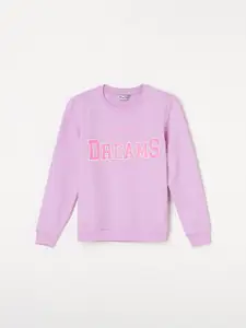 Fame Forever by Lifestyle Girls Typography Printed Pure Cotton Sweatshirt