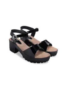 BAESD Girls Open Toe Platform Heels With Buckles