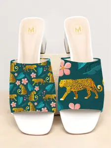 Myra Brushstrokes Of The Wild Leopard Printed Block Heels