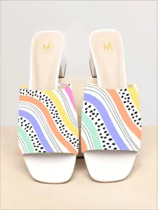 Myra Colorful Waves Block Heels