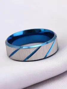 VIEN Men Set Of 4 Platinum-plated Assorted Finger Rings