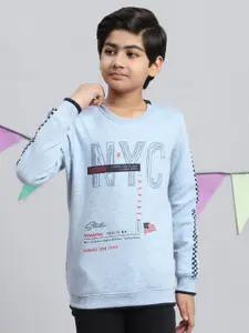 Monte Carlo Boys Typography Printed Pullover Sweatshirt