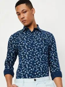 max Ethnic Motifs Printed Spread Collar Pure Cotton Casual Shirt