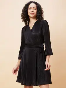 Globus Accordion Pleated Belted A Line Party Dress