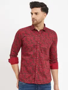 Duke Slim Fit Floral Opaque Printed Cotton Casual Shirt