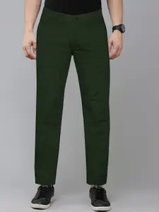 Jb Just BLACK Men Green Classic Slim Fit Cotton Regular Trousers