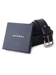 Mast & Harbour Men Textured Leather Formal Belt