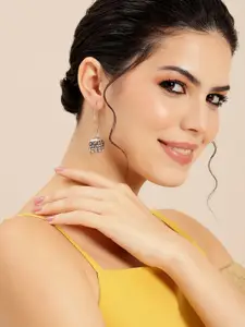 Sangria Silver-Plated Dome Shaped Hoop Earrings