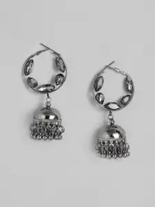 Sangria Alloy Teardrop Shaped Jhumkas Earrings