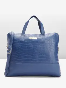 Caprese Women Croc-Textured Laptop Bag