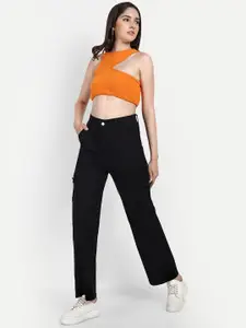 Next One Women Smart Wide Leg High-Rise Clean Look Stretchable Jeans