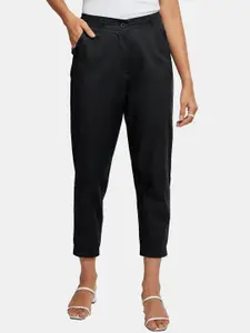 The Souled Store Women Mid-Rise Straight Cotton Lounge Pants