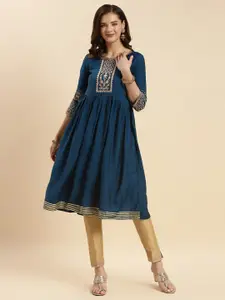 Rangita Ethnic Motifs Yoke Design A Line Kurta