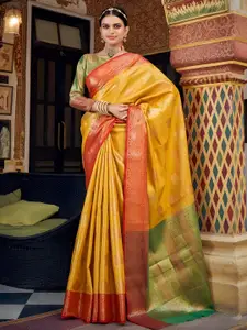 Mitera Ethnic motifs Woven Design Zari Dharmavaram Saree