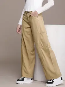 Moda Rapido Women Carrot Fit Pure Cotton Cargo Jeans