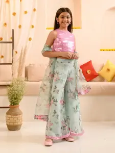 pspeaches Girls Embellished Top With Palazzos