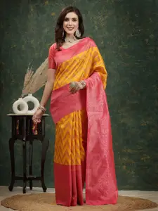 Stylum Abstract Woven Design Zari Pure Silk Banarasi Saree