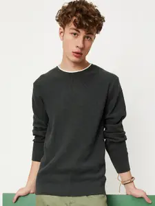 max Round Neck Pure Cotton Pullover Sweaters