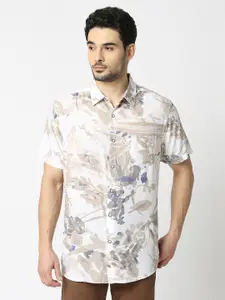 VALEN CLUB Slim Fit Abstract Printed Casual Shirt