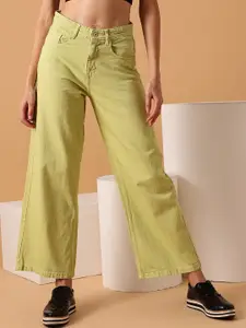 STREET 9 Women Comfort Wide Leg Clean Look Pure Cotton Jeans